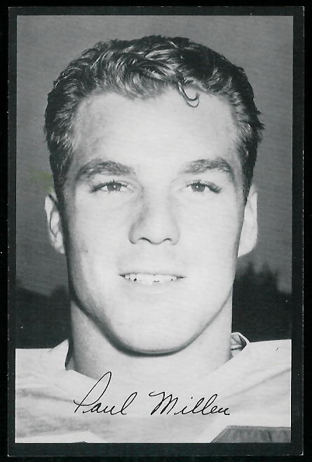 Paul Miller 1954 Rams Team Issue football card