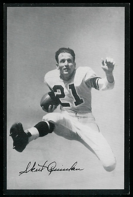 Volney Quinlan 1954 Rams Team Issue football card