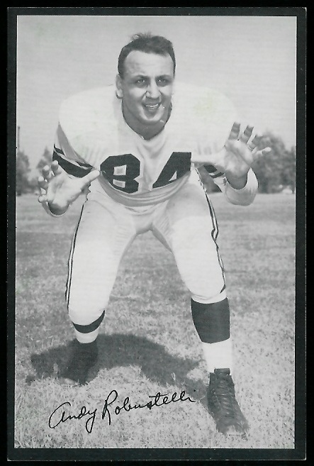 Andy Robustelli 1954 Rams Team Issue football card