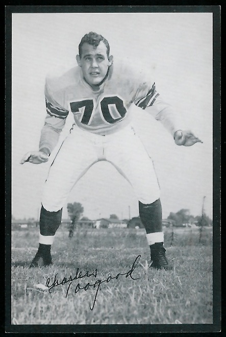 Charles Toogood 1954 Rams Team Issue football card