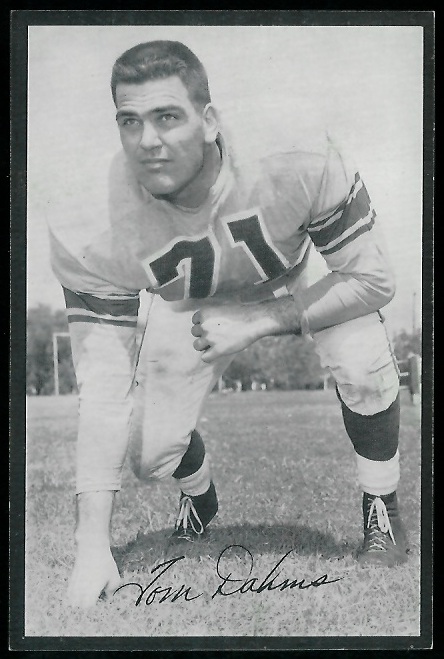 Tom Dahms 1954 Rams Team Issue football card