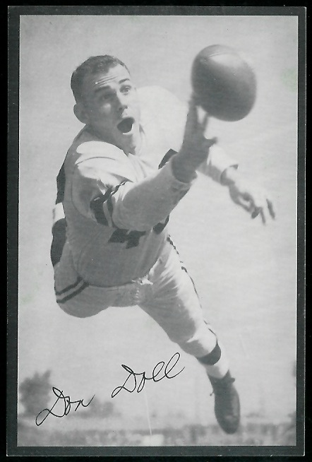 Don Doll 1954 Rams Team Issue football card