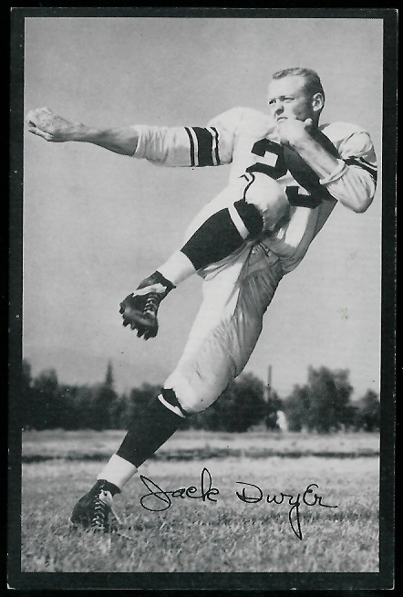 Jack Dwyer 1954 Rams Team Issue football card