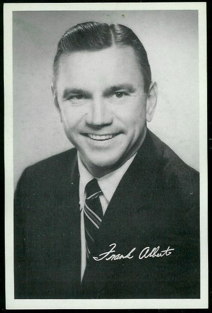 Frankie Albert 1955 49ers Team Issue football card Frankie Albert 1955 49ers Team Issue football card