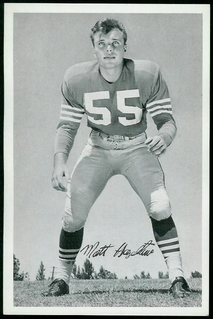Matt Hazeltine 1955 49ers Team Issue football card Matt Hazeltine 1955 49ers Team Issue football card