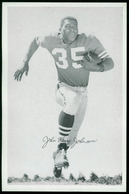John Henry Johnson 1955 49ers Team Issue football card John Henry Johnson 1955 49ers Team Issue football card