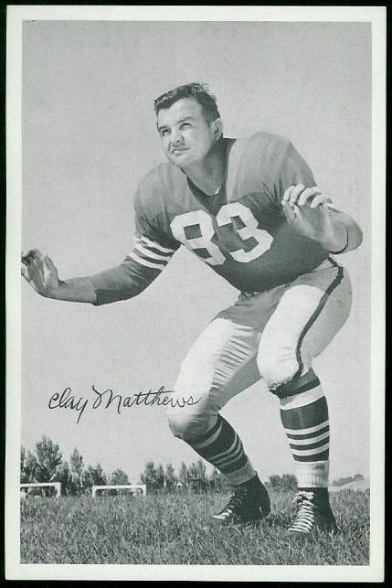 Clay Matthews 1955 49ers Team Issue football card Clay Matthews 1955 49ers Team Issue football card