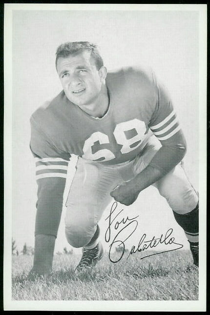 Lou Palatella 1955 49ers Team Issue football card