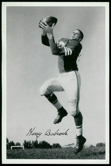 Harry Babcock 1955 49ers Team Issue football card Harry Babcock 1955 49ers Team Issue football card