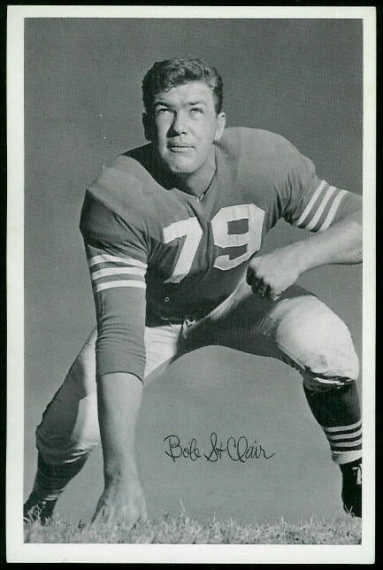 Bob St. Clair 1955 49ers Team Issue football card