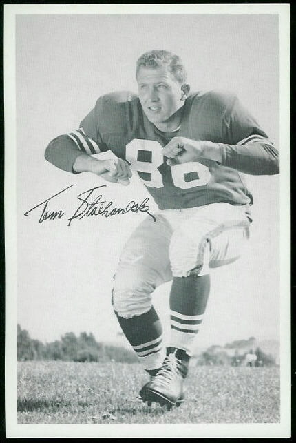 Tom Stolhandske 1955 49ers Team Issue football card