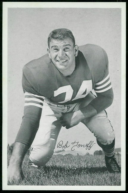Bob Toneff 1955 49ers Team Issue football card