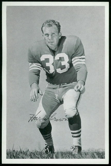Hardy Brown 1955 49ers Team Issue football card