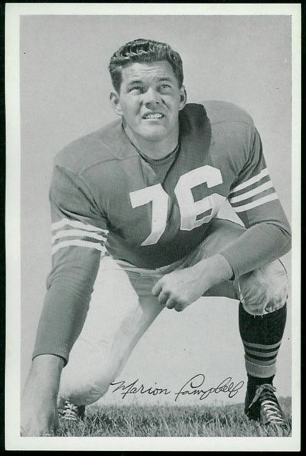 Marion Campbell 1955 49ers Team Issue football card