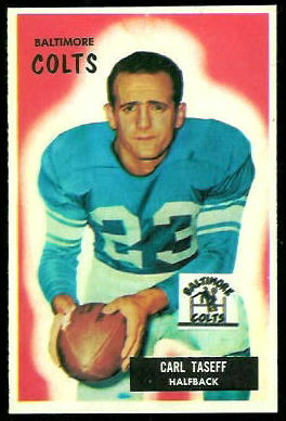 Carl Taseff 1955 Bowman football card