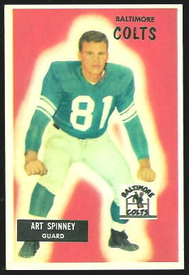 Art Spinney 1955 Bowman football card