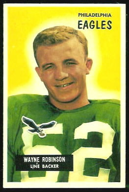 Wayne Robinson 1955 Bowman football card