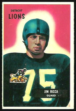 Jim Ricca 1955 Bowman football card