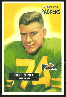 Roger Zatkoff 1955 Bowman football card