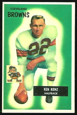 Ken Konz 1955 Bowman football card