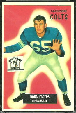 Doug Eggers 1955 Bowman football card