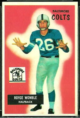 Royce Womble 1955 Bowman football card