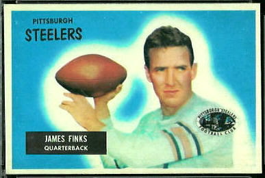Jim Finks 1955 Bowman football card Jim Finks 1955 Bowman football card
