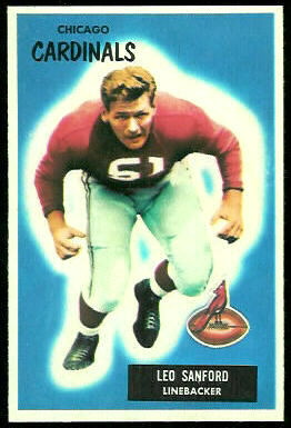 Leo Sanford 1955 Bowman football card