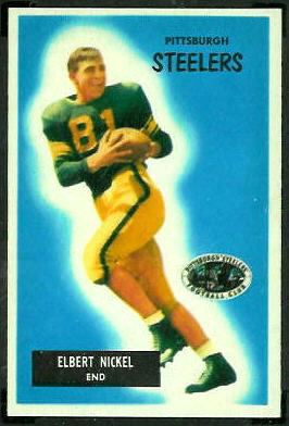 Elbert Nickel 1955 Bowman football card