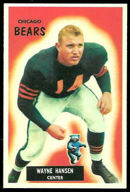 Wayne Hansen 1955 Bowman football card