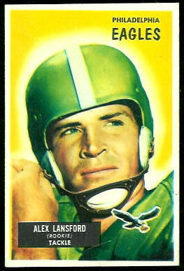 Buck Lansford 1955 Bowman football card