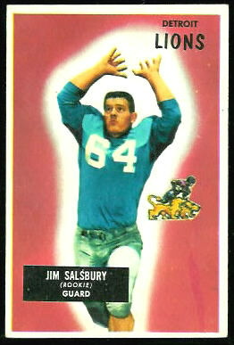 Jim Salsbury 1955 Bowman football card