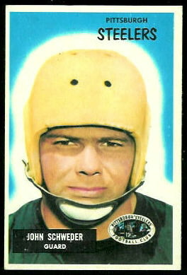 John Schweder 1955 Bowman football card