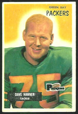 Dave Hanner 1955 Bowman football card Dave Hanner 1955 Bowman football card