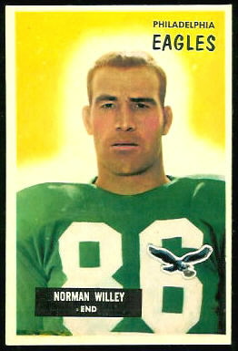 Norm Willey 1955 Bowman football card