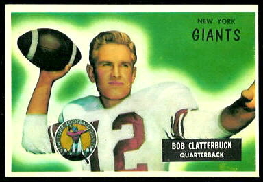 Bob Clatterbuck 1955 Bowman football card