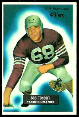 Bob Toneff 1955 Bowman football card