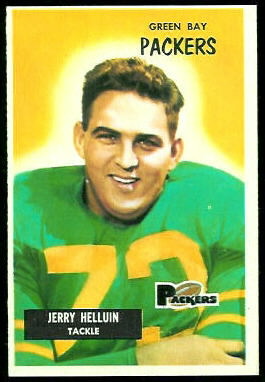 Jerry Helluin 1955 Bowman football card