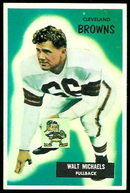 Walt Michaels 1955 Bowman football card Walt Michaels 1955 Bowman football card