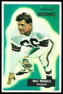 Walt Michaels 1955 Bowman football card