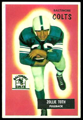 Zollie Toth 1955 Bowman football card