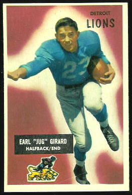 Jug Girard 1955 Bowman football card
