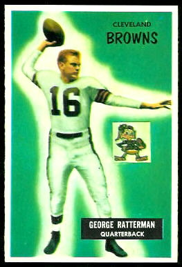 George Ratterman 1955 Bowman football card