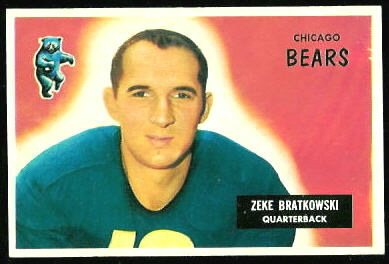 Zeke Bratkowski 1955 Bowman football card