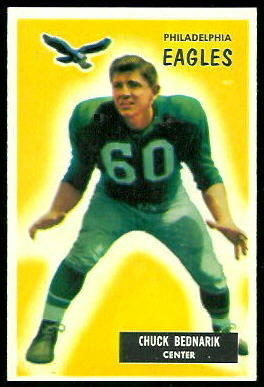 Chuck Bednarik 1955 Bowman football card