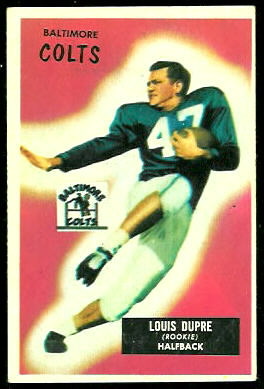 L.G. Dupre 1955 Bowman football card