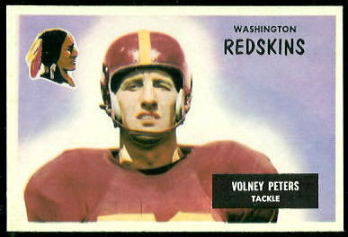 Volney Peters 1955 Bowman football card