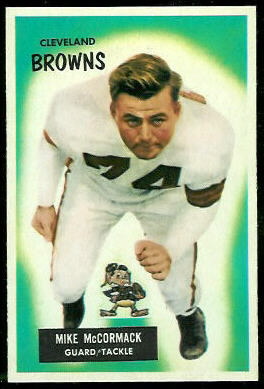 Mike McCormack 1955 Bowman football card