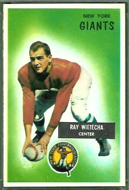 Ray Wietecha 1955 Bowman football card