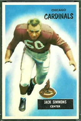 Jack Simmons 1955 Bowman football card